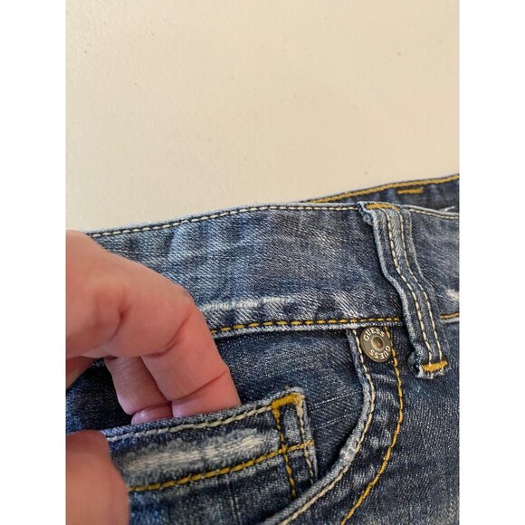 Guess Womens Boot Cut Jeans Size 27 Blue Distressed Denim - Picture 6 of 12